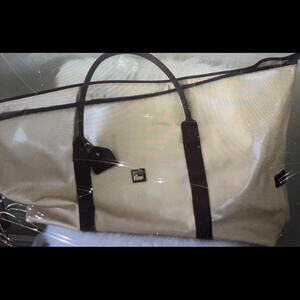 Authentic Dooney & Bourke Tan Pebbled Leather Large Shoppers Tote